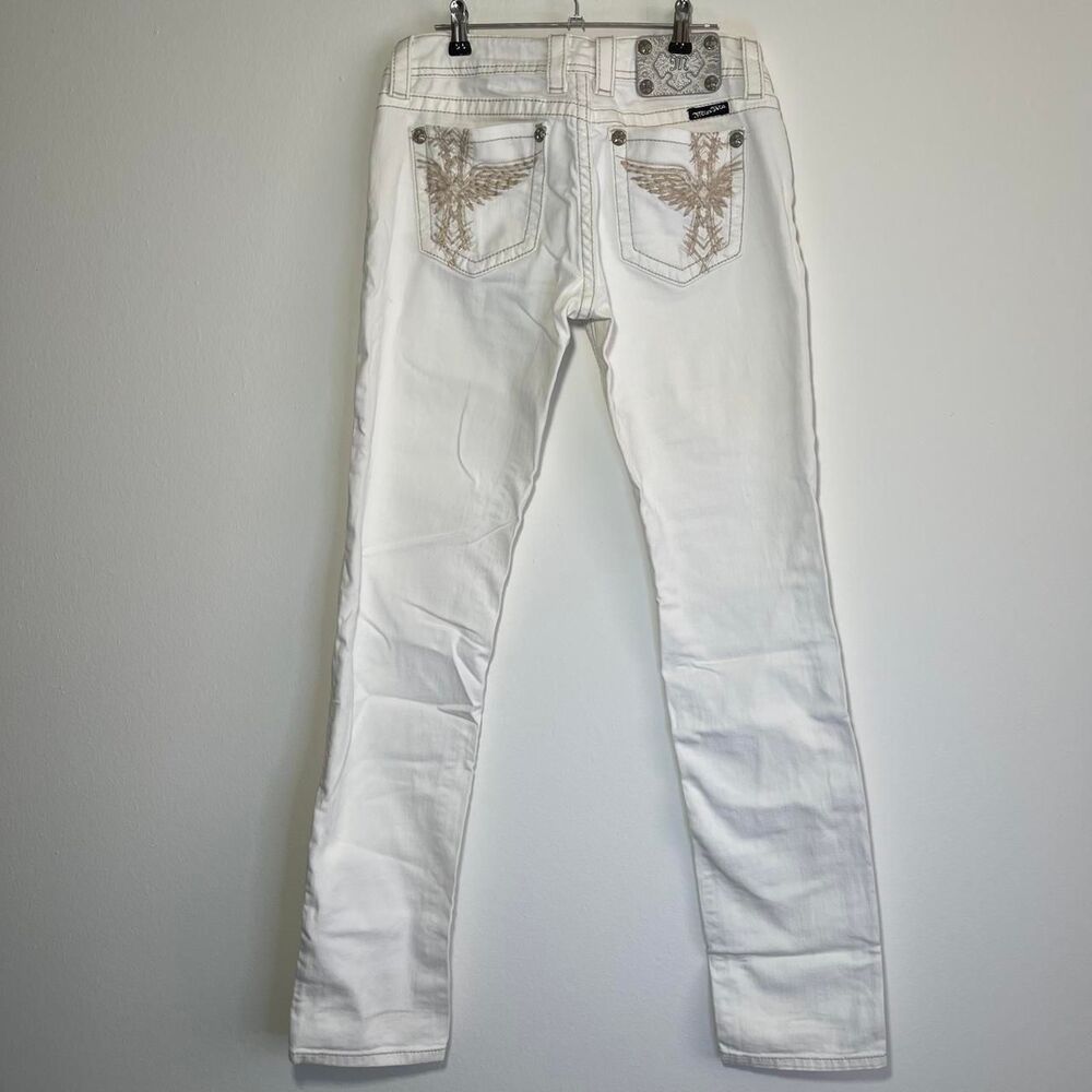 Miss Me White Embellished Back Pockets Skinny Jeans Modelo Style Size 29